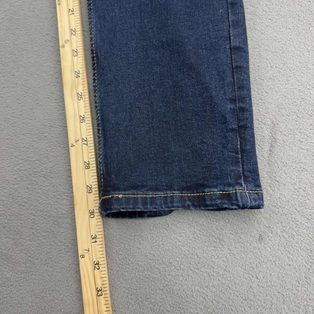 DKNY Bedford Slim Jeans Mens 30x30 Blue Dark Wash 5 Pocket Stretch Whiskered - Picture 7 of 10